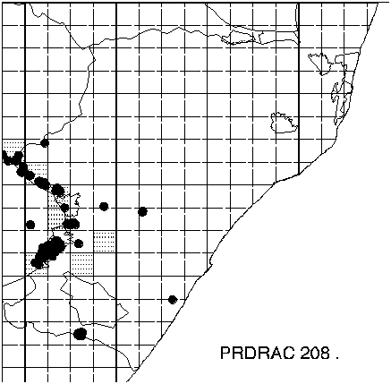 Protea dracomontana Distribution